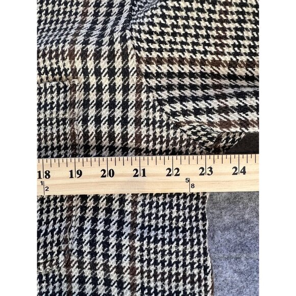 VTG Legal Jeans Mens Med Shirt Jacket Mid-Weight Houndstooth Plaid Button Up 90s - Picture 5 of 7